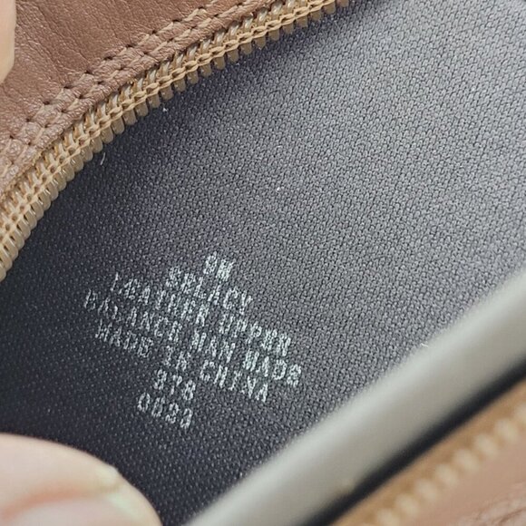 NWT Easy sprit Lacy Medium Brown Leather Ankle Boots 9.5M Womens Footwear - Picture 6 of 9